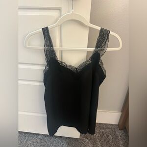 Black top with lace straps